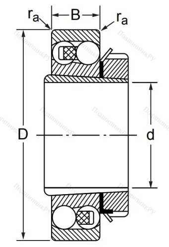 Двухрядный шариковый подшипник 1211 K в Оренбурге