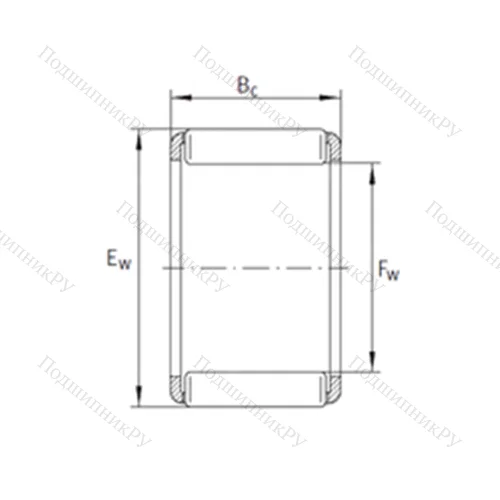 Подшипник игольчатый радиальный KZK 16x22x12