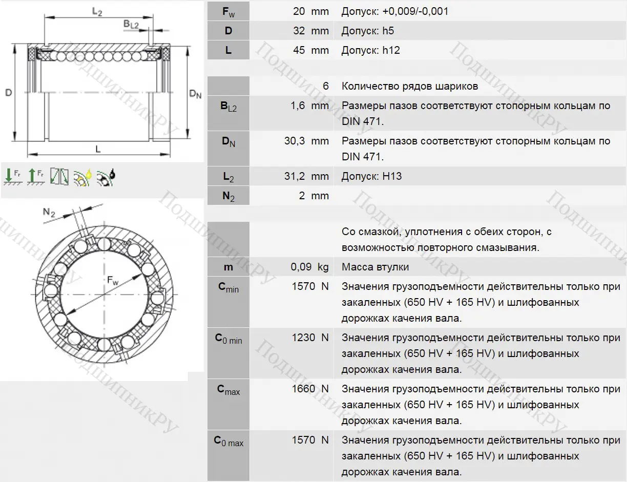 Подшипник KB 20 PP в Оренбурге