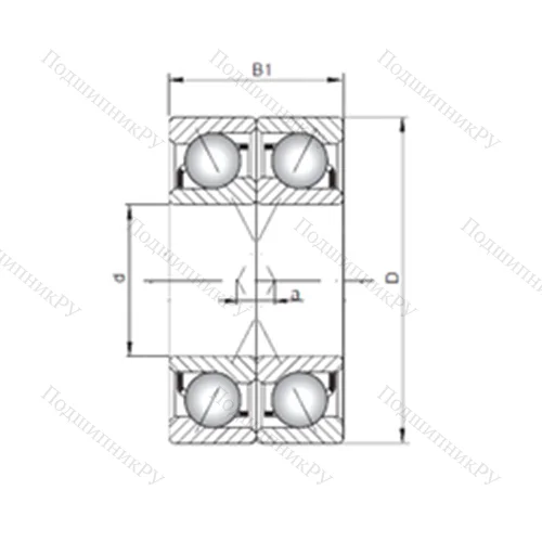 Подшипник шариковый радиально-упорный 7200 ADF от производителя  ISO