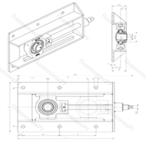 Подшипниковый узел шариковый радиальный UKT 209H+WB