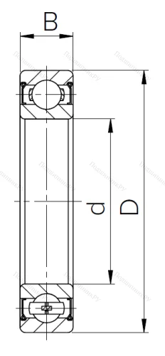 Шариковый однорядный подшипник 80204 (6204 ZZ) в Оренбурге