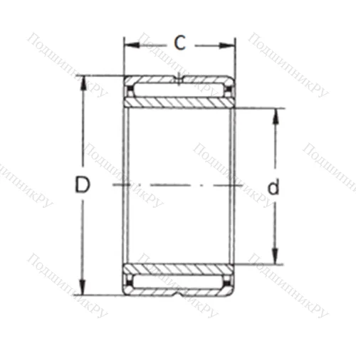 Подшипник игольчатый радиальный NKI 42/35 от производителя  FBJ Подшипник игольчатый радиальный NKI 42/35 от производителя  FBJ