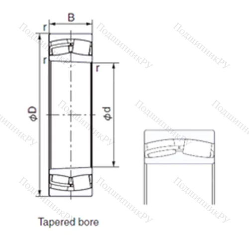 Подшипник роликовый радиальный 24126AXK 30