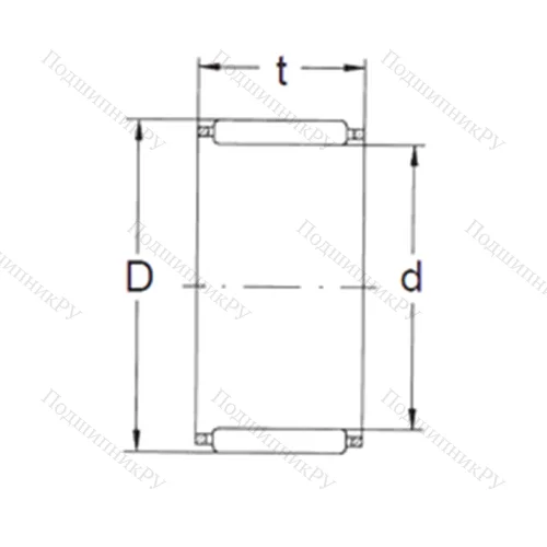Подшипник игольчатый радиальный K 47X 52X 27 от производителя  FBJ