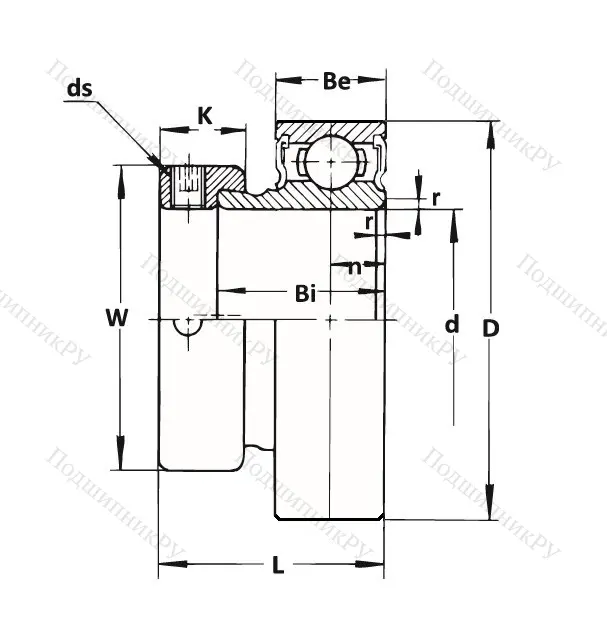 Корпусный подшипник KHR 205 AE
