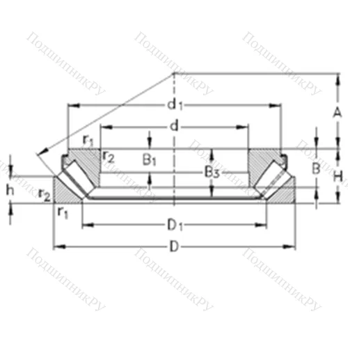 Подшипник роликовый упорно-радиальный 29322-EJ