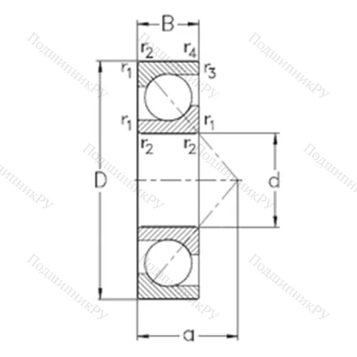 Подшипник шариковый радиально-упорный 7244-BCB-MP