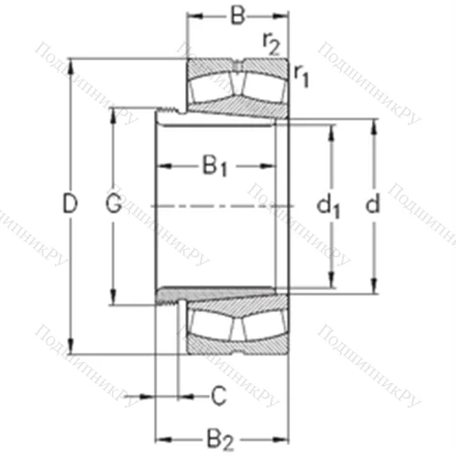 Подшипник роликовый радиальный самоцентрирующийся 23238-K-MB-W 33+AH 3238