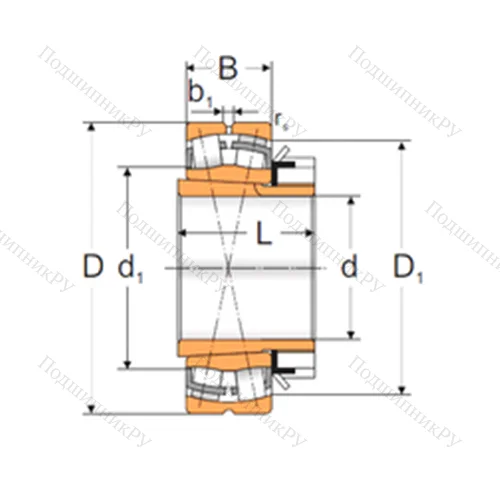 Подшипник роликовый радиальный самоцентрирующийся 22218 KW 33+H 318
