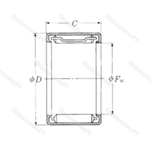 Подшипник игольчатый радиальный FJL-1020 от производителя  NSK Подшипник игольчатый радиальный FJL-1020 от производителя  NSK