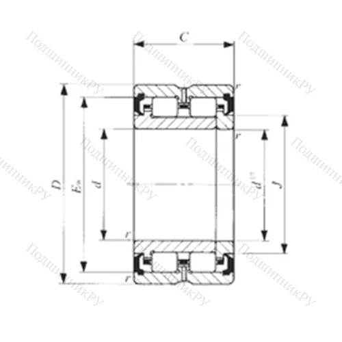 Подшипник роликовый радиальный TRU 153320UU