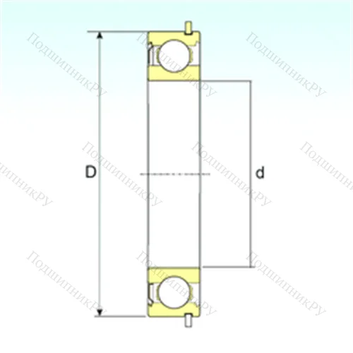 Подшипник шариковый радиальный 6203-ZNR