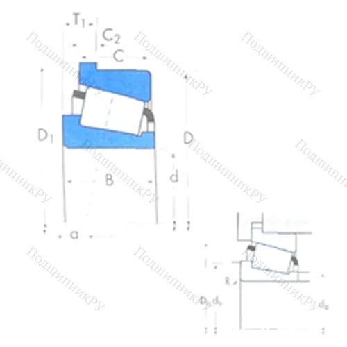 Подшипник роликовый радиально-упорный JLM 722948/JLM 722912B от производителя  TIMKEN Подшипник роликовый радиально-упорный JLM 722948/JLM 722912B от производителя  TIMKEN