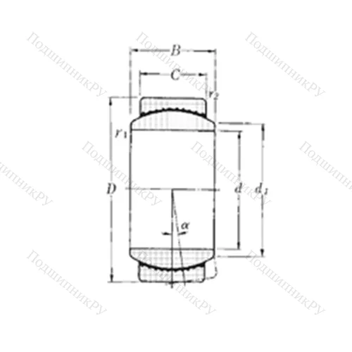 Подшипник скольжения сферический SAR 2-24 от производителя  NTN