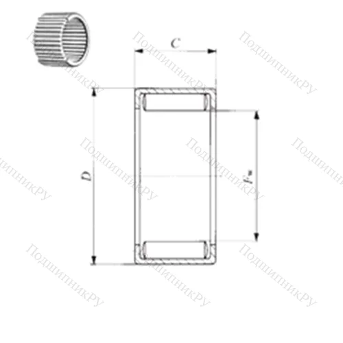 Подшипник игольчатый радиальный YB 912