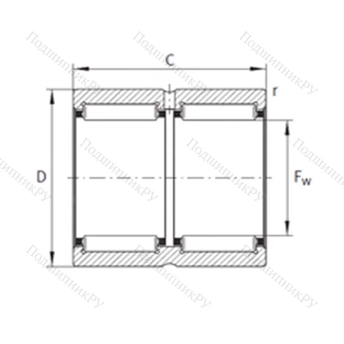 Подшипник игольчатый радиальный RNA 6912-ZW-XL
