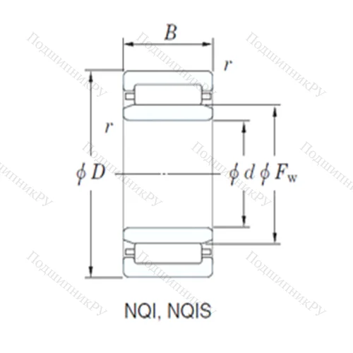 Подшипник игольчатый радиальный 25NQI 4425A