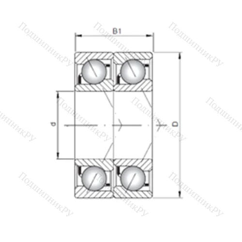 Подшипник шариковый радиально-упорный 71920 CDT от производителя  ISO