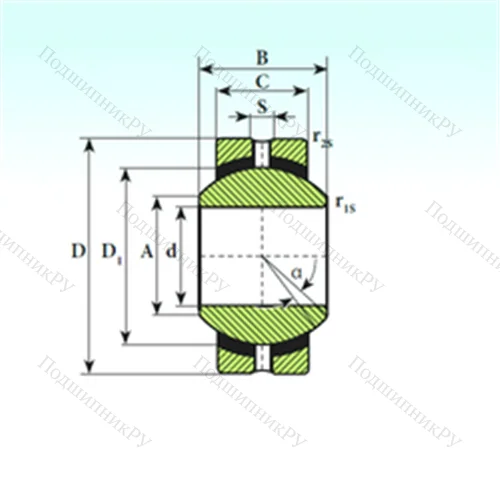 Подшипник скольжения сферический SSR 12 от производителя  ISB Подшипник скольжения сферический SSR 12 от производителя  ISB
