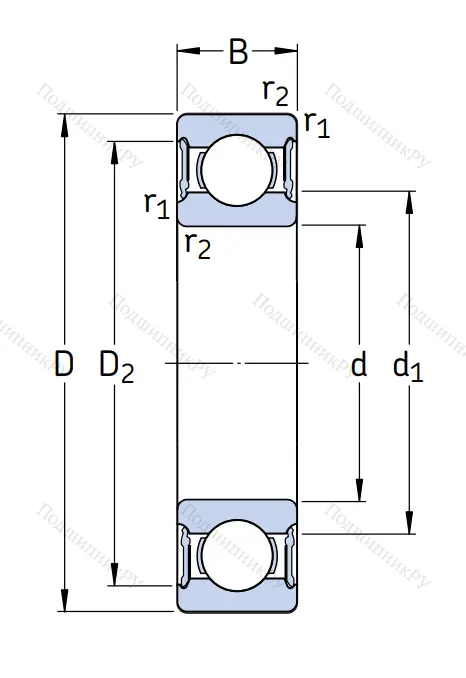 Однорядный шариковый подшипник
