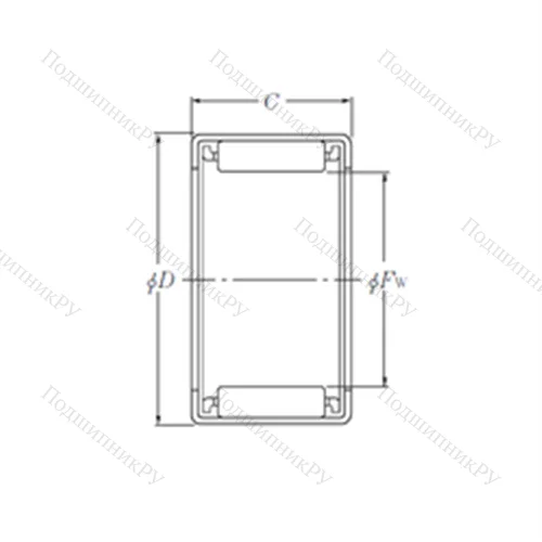 Подшипник игольчатый радиальный HMK 1020 от производителя  NTN Подшипник игольчатый радиальный HMK 1020 от производителя  NTN