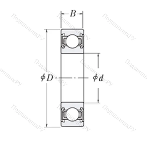Подшипник шариковый радиальный MJ 1/2-2RS