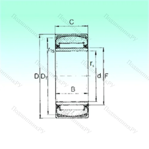 Подшипник игольчатый радиальный PNA 20/42 от производителя  NBS Подшипник игольчатый радиальный PNA 20/42 от производителя  NBS
