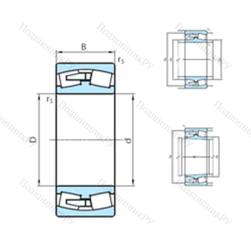 Подшипник роликовый радиальный самоцентрирующийся 23968CCW 33MB