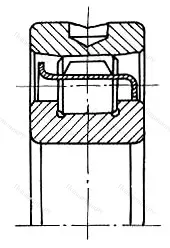 Модификация подшипника 402411КМУ размер 55x140x33 от производителя  ЕПК