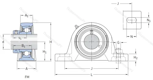 Подшипниковый узел SY 60 FM в Оренбурге