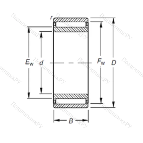 Подшипник игольчатый радиальный NAO 45X 62X 20 от производителя  TIMKEN Подшипник игольчатый радиальный NAO 45X 62X 20 от производителя  TIMKEN