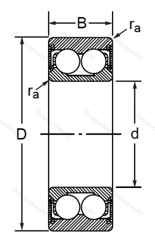 Радиально-упорный шариковый подшипник 3056305 2RS (3305 A 2RSTN) в Оренбурге
