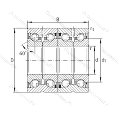 Подшипник шариковый упорно-радиальный ZKLN 2557-2RS-2AP