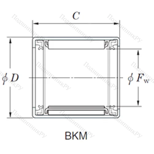 Подшипник игольчатый радиальный BKM 2035JUU