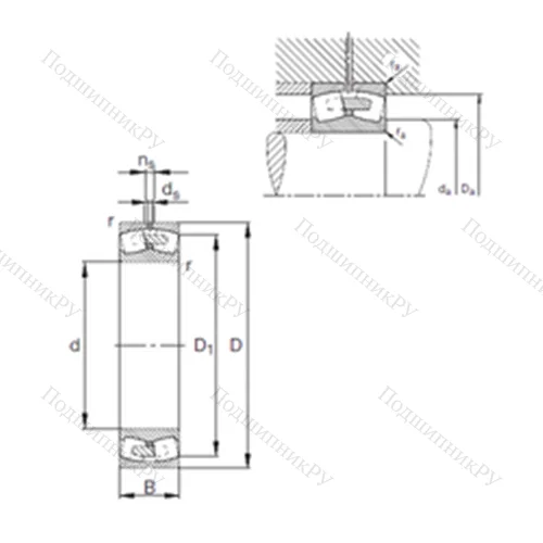 Подшипник роликовый радиальный самоцентрирующийся 23288-E 1A-MB 1
