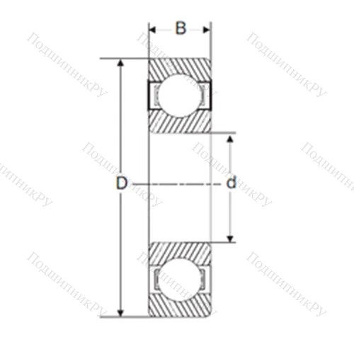 Подшипник шариковый радиальный 62313-2RS от производителя  SIGMA Подшипник шариковый радиальный 62313-2RS от производителя  SIGMA