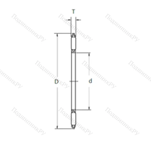 Подшипник игольчатый упорный FNTA-1226