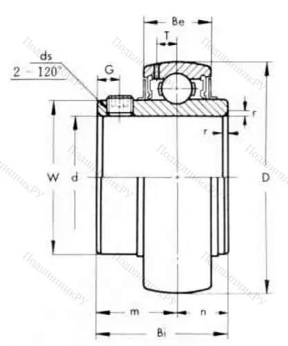 Корпусный подшипник UC 205-14 (ASAHI) в Оренбурге