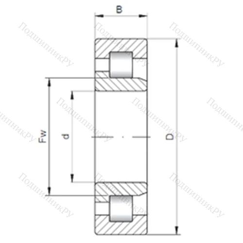 Подшипник роликовый радиальный NJ 10/750 от производителя  CX