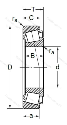 Конический роликовый подшипник 7507 (32207) в Оренбурге