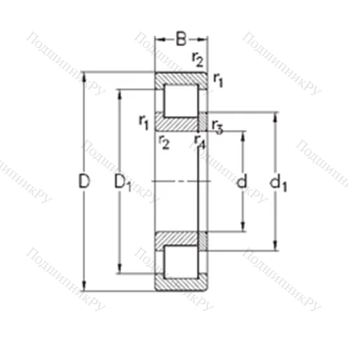 Подшипник роликовый радиальный NUP 2210-E-M 6
