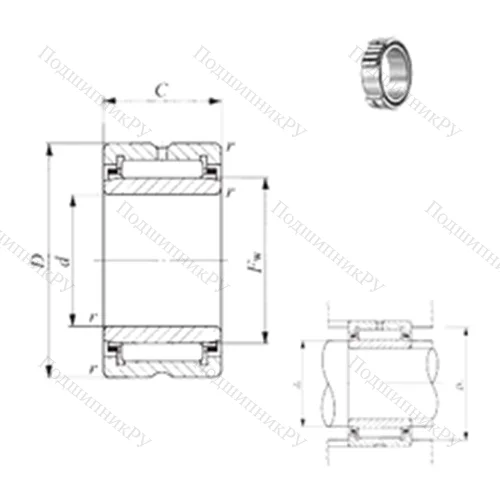 Подшипник игольчатый радиальный TAFI 7510535