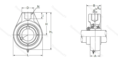 Подшипниковый узел UCHA 205 (UCHB 205) в Оренбурге