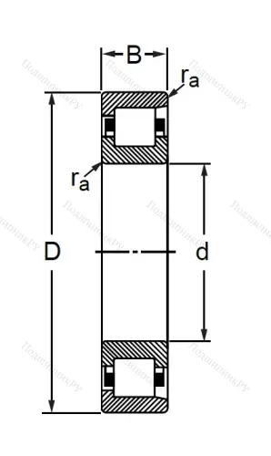 Цилиндрический роликовый подшипник 102308 (N 308 V) в Оренбурге