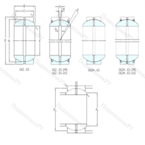 Подшипник скольжения сферический GEZ 312ES от производителя  SKF
