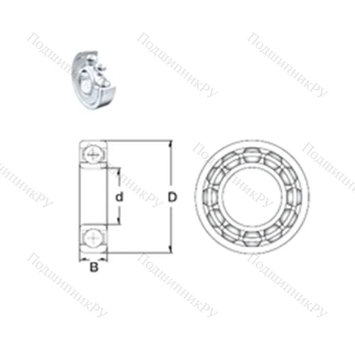 Подшипник шариковый радиальный 61708-2Z