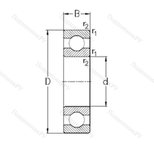 Подшипник шариковый радиальный 6256-M