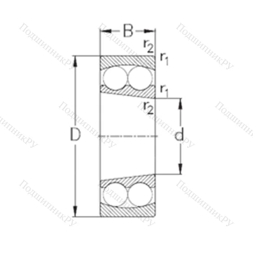 Подшипник шариковый радиальный самоцентрирующийся 2213-K
