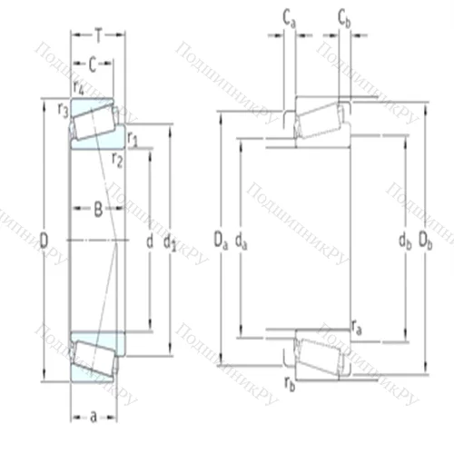 Подшипник роликовый радиально-упорный 32322 от производителя  SKF